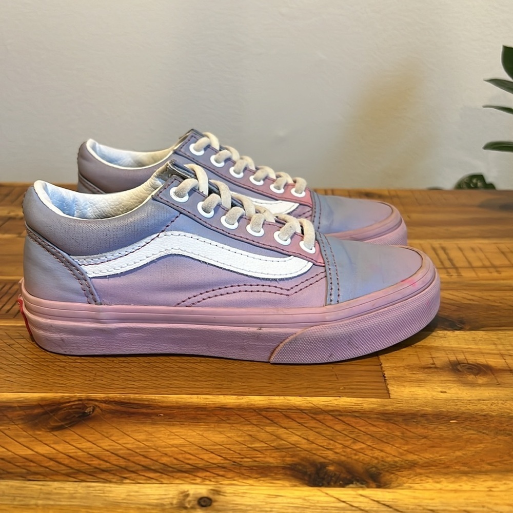 Vans Old Skool Sunset Fade Blue & Lilac Skate Shoes Girls